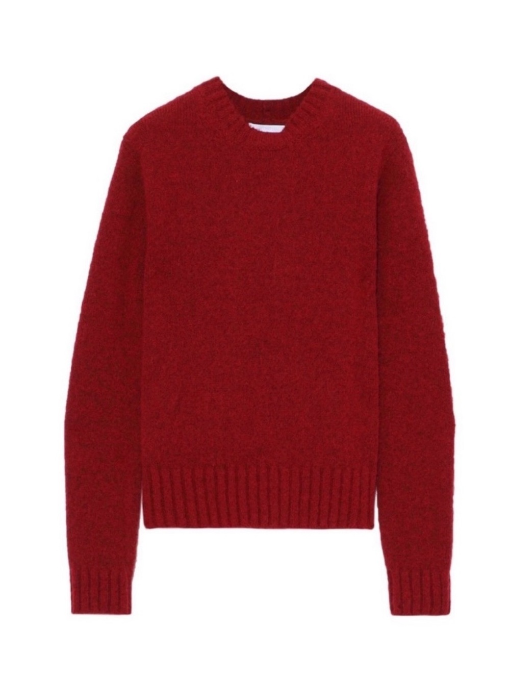 Helmut Lang Red Brushed Crewneck Sweater Size L